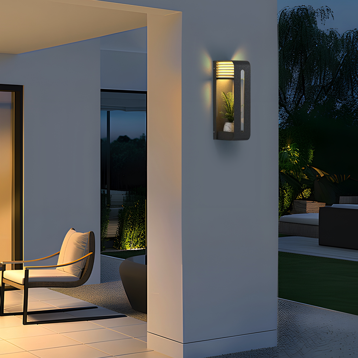 Modern Rectangular Outdoor Wall Lamp